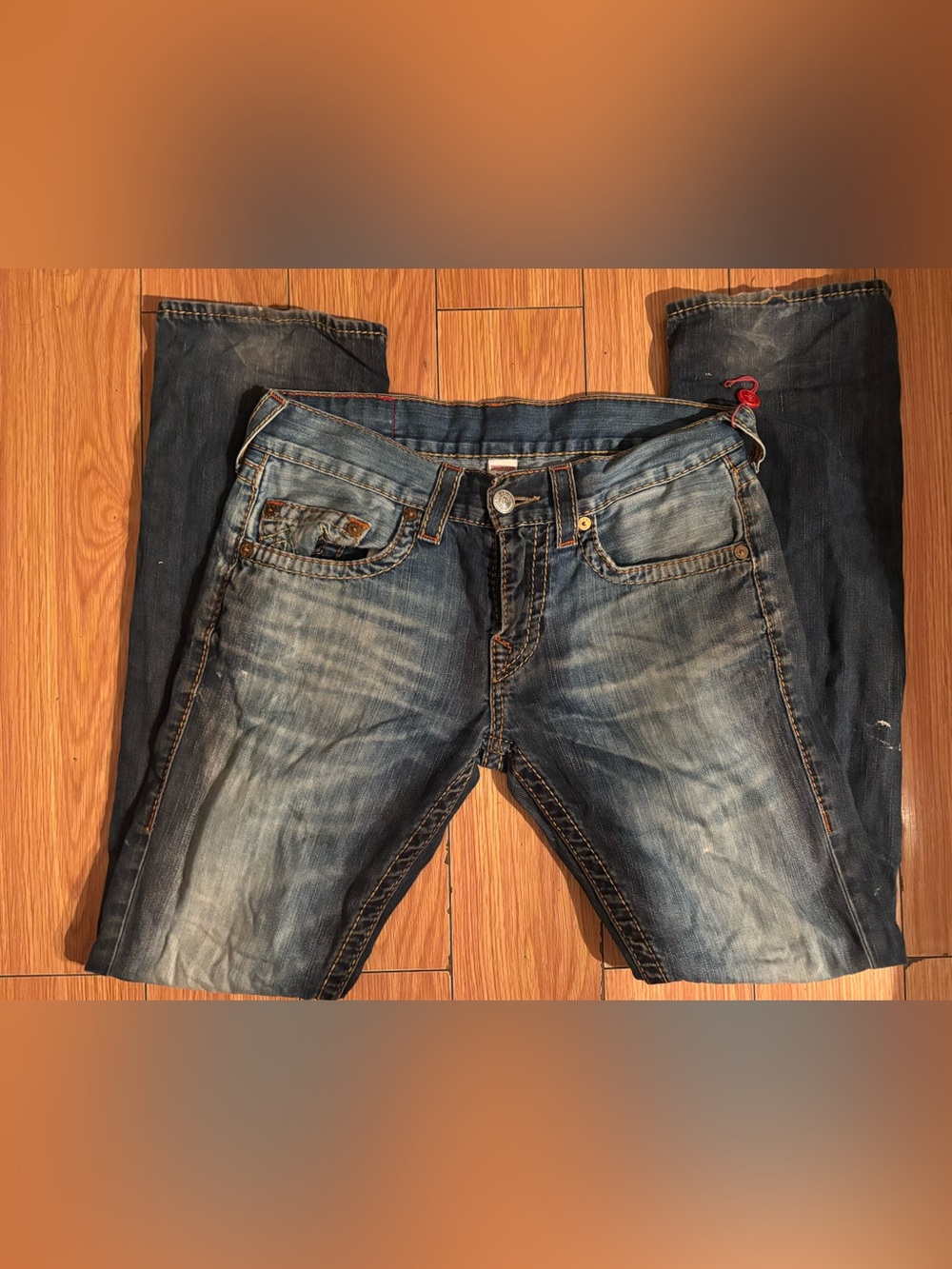 Men's Blue Washed Denim Jeans